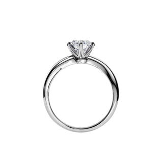 1.0 CT Round Moissanite Solitaire Setting Engagement Ring