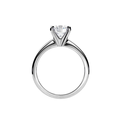 1.50 CT Round Cut Moissanite Solitaire Setting Engagement Ring