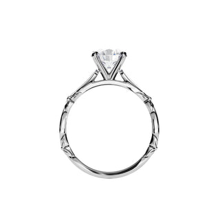 1.20 CT Round Moissanite Prong Setting Engagement Ring