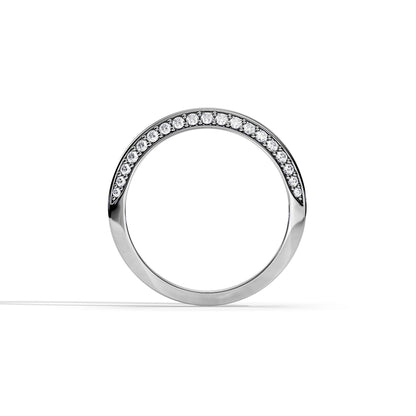 0.35 TCW Round Half Eternity Moissanite Wedding Band