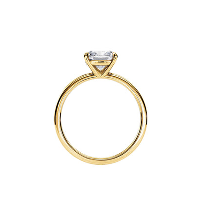 2.0 CT Cushion Moissanite Solitaire  Engagement Ring