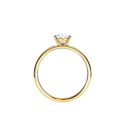 1.0-1.5 CT Pear Moissanite Solitaire Engagement Ring
