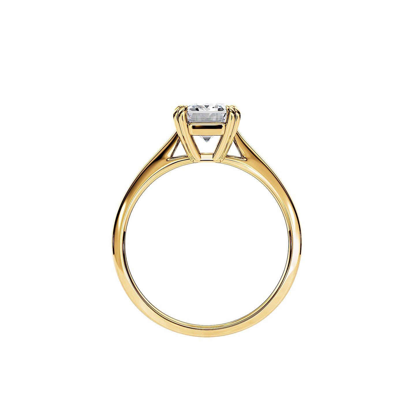 1.75 CT Emerald Moissanite Solitaire Engagement Ring