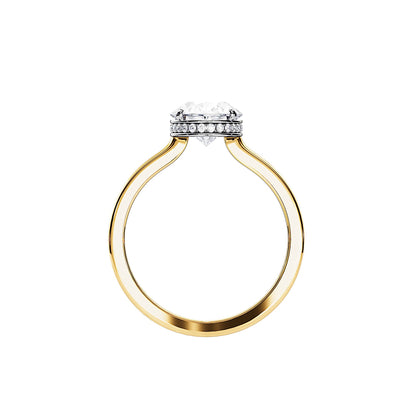2.10 CT Oval Cut Moissanite Solitaire Engagement Ring