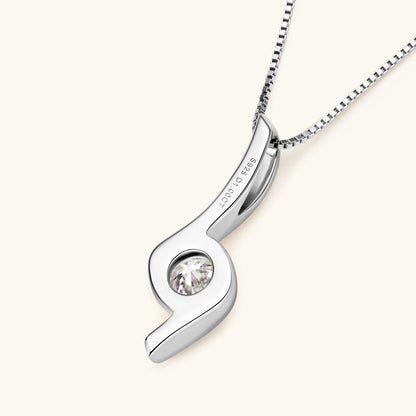 1.0 CT Round Moissanite Diamond Solitaire Necklace - farrellouise