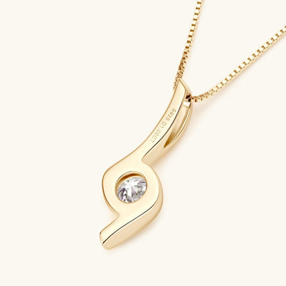 1.0 CT Round Moissanite Diamond Solitaire Necklace - farrellouise