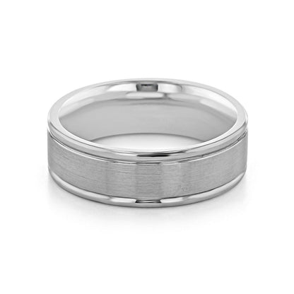 Men's Brushed Finish Classic Wedding Band - farrellouise