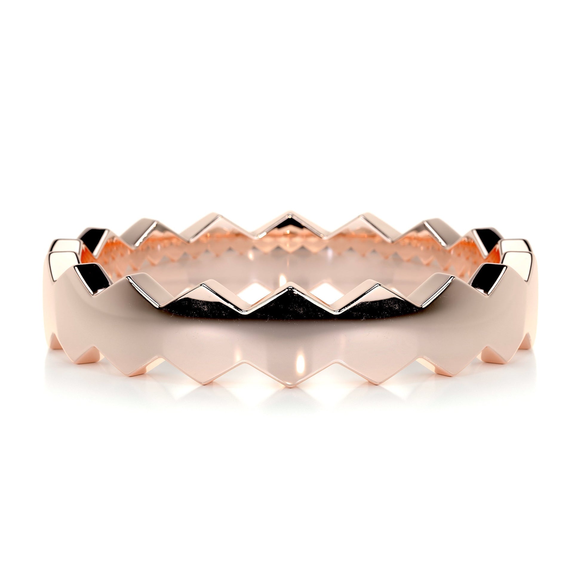 Hexagon Form Polished Finish Classic Men's Band - farrellouise