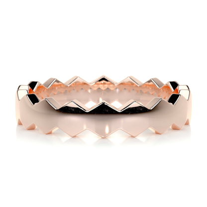 Hexagon Form Polished Finish Classic Men's Band - farrellouise