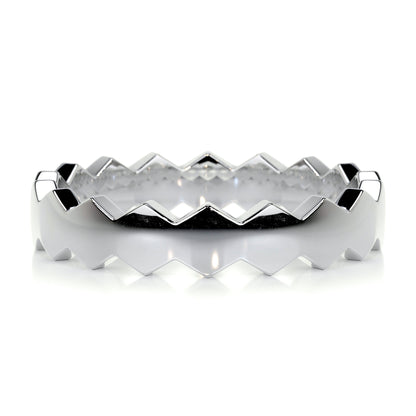 Hexagon Form Polished Finish Classic Men's Band - farrellouise