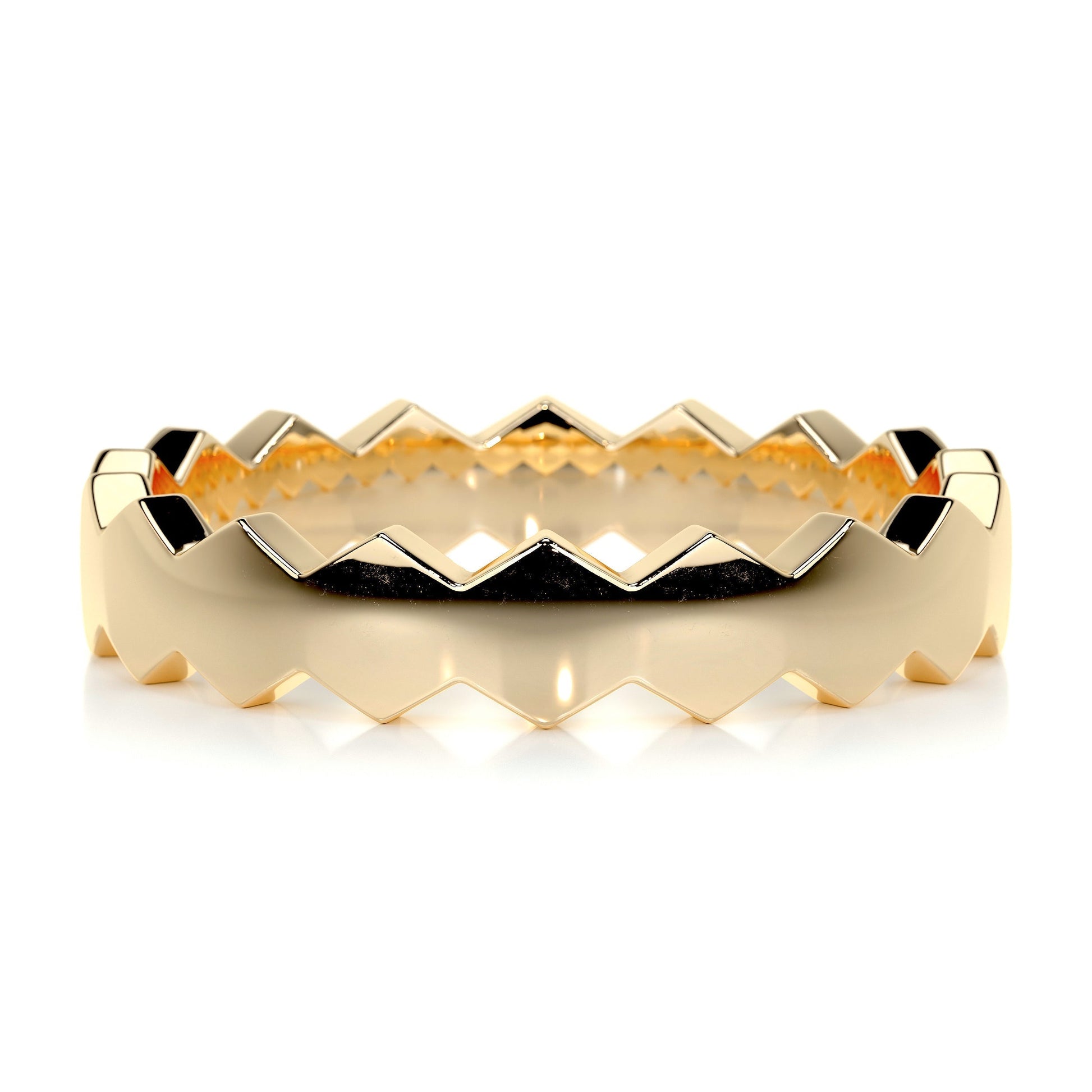 Hexagon Form Polished Finish Classic Men's Band - farrellouise