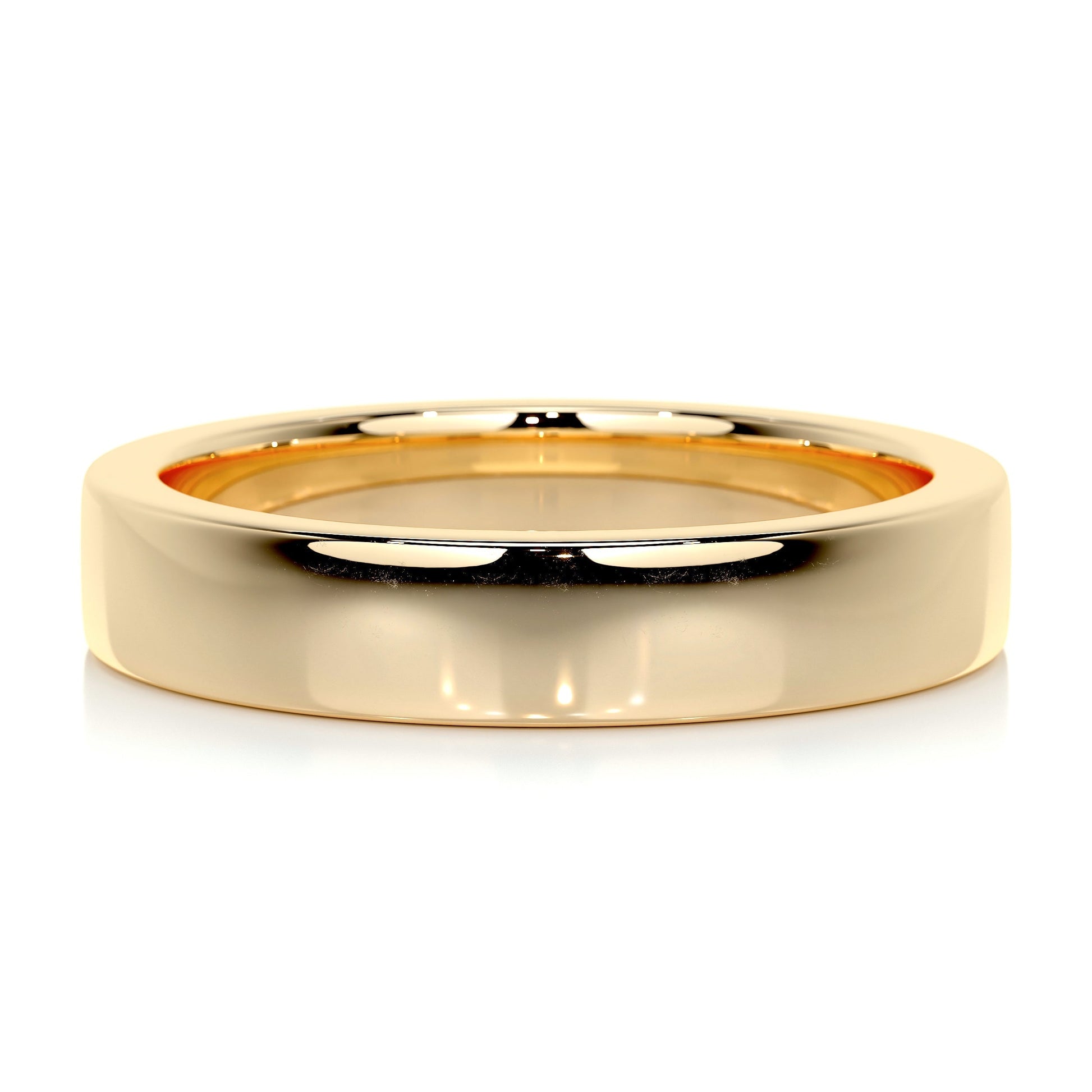 Polished Finish Yellow Gold Classic Men's Band - farrellouise