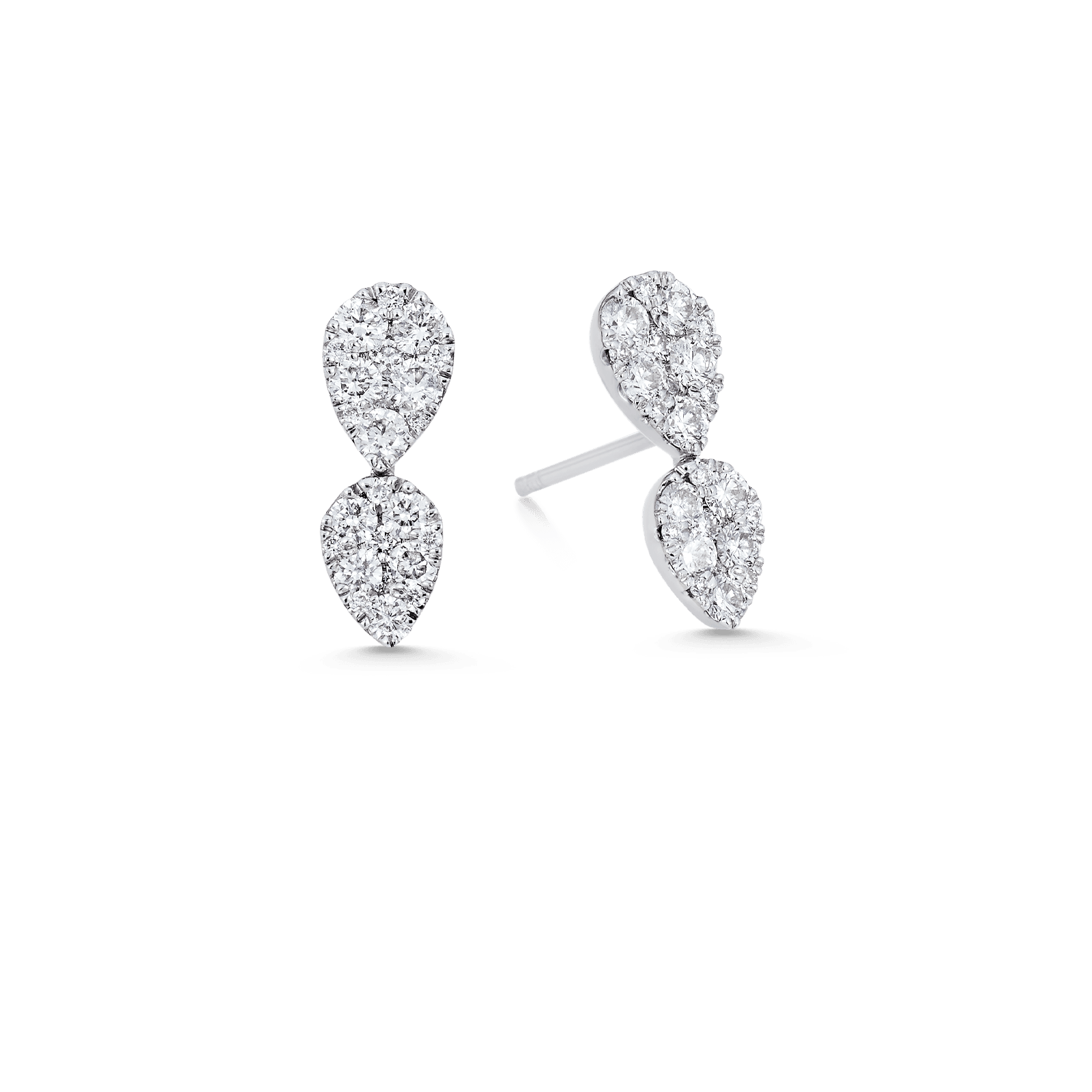 0.72 TCW Round Moissanite Diamond Cluster Earrings - farrellouise