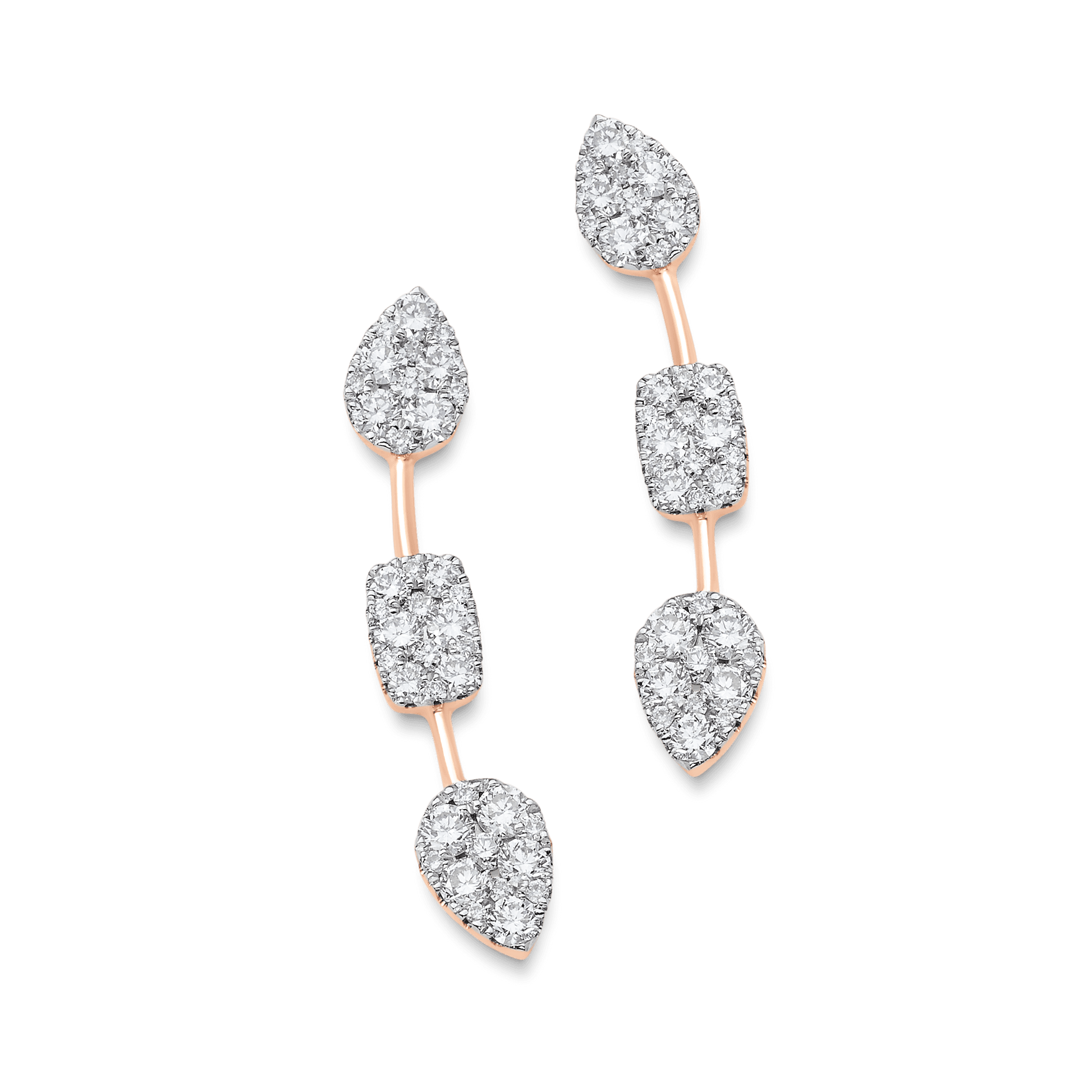 0.52 TCW Round Moissanite Diamond Ear Crawler Earrings - farrellouise