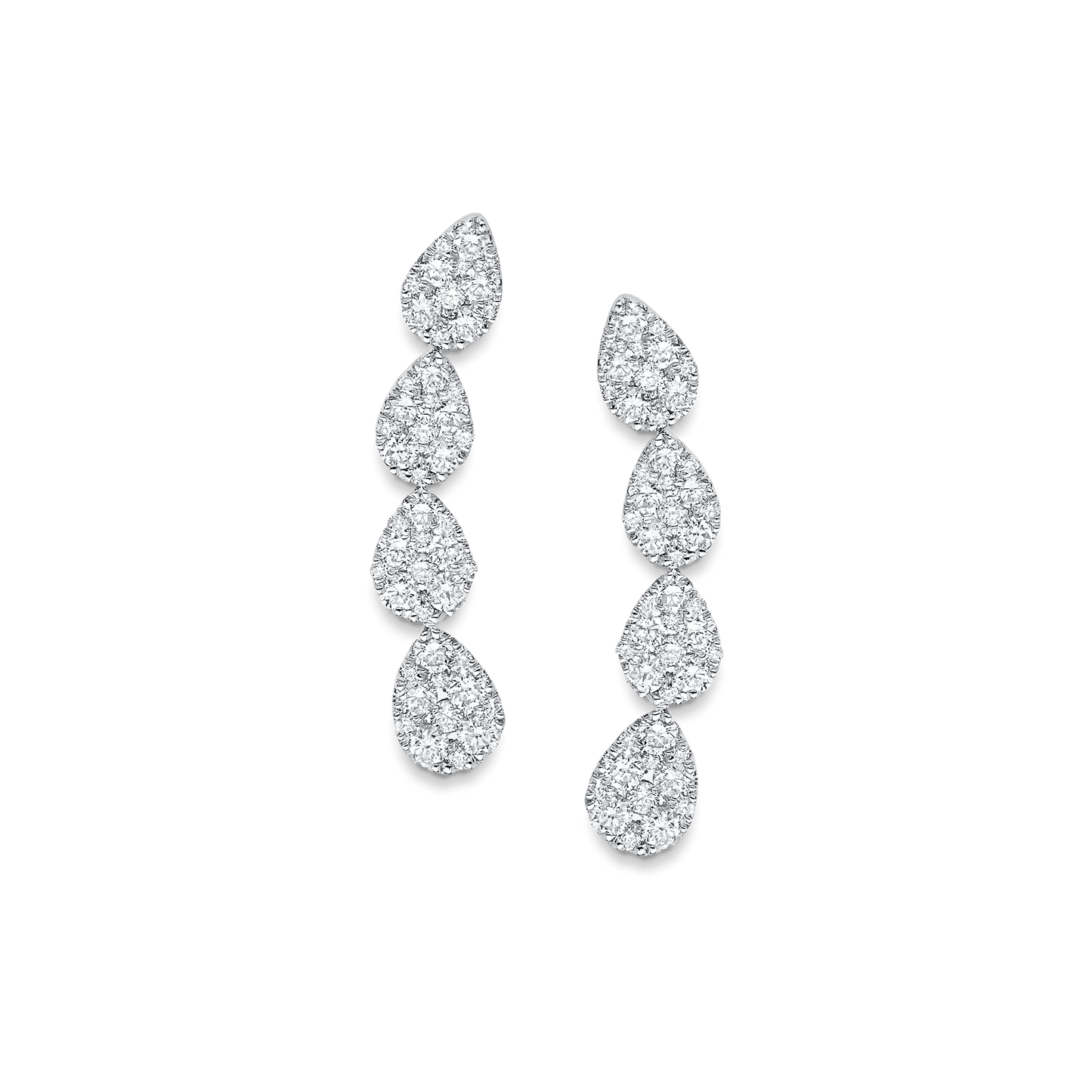 0.64 TCW Round Moissanite Diamond Ear Crawler Earrings - farrellouise