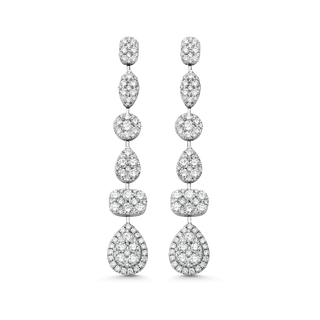 3.06 TCW Round Moissanite Diamond Drop Earrings - farrellouise