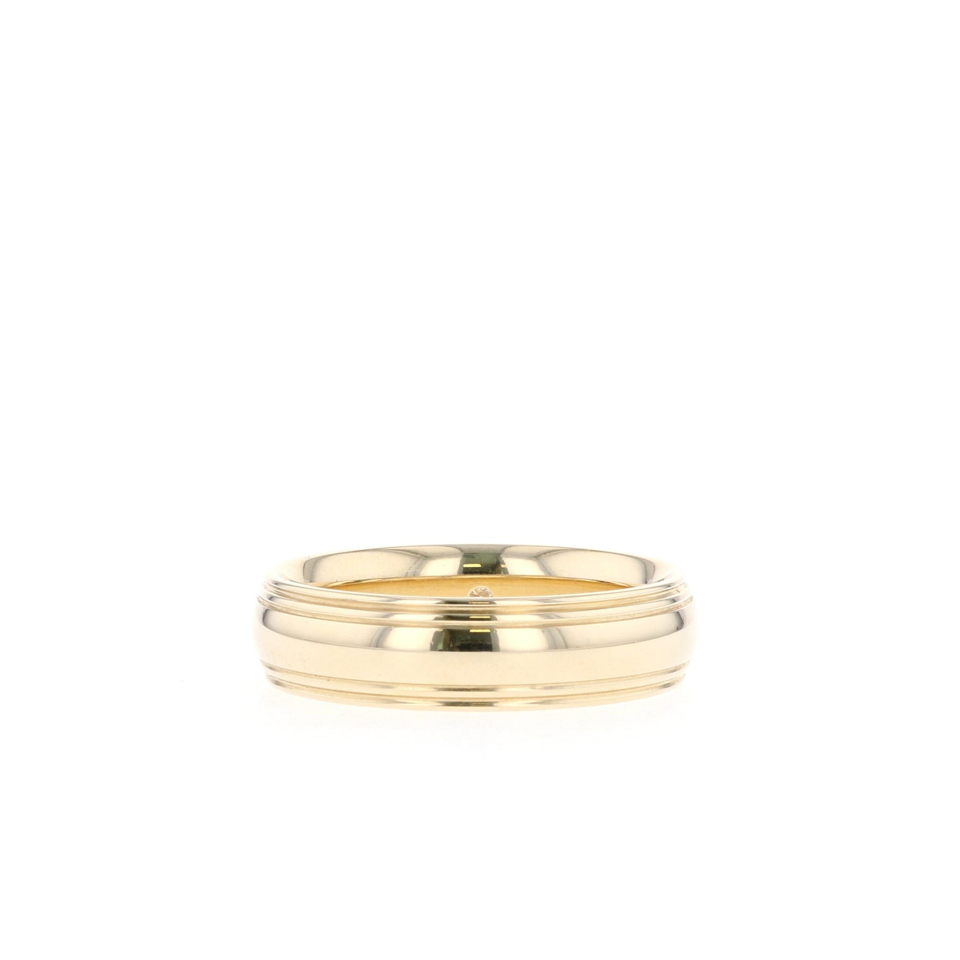 Classic Single Stone Polished Finish Men's Wedding Band - farrellouise