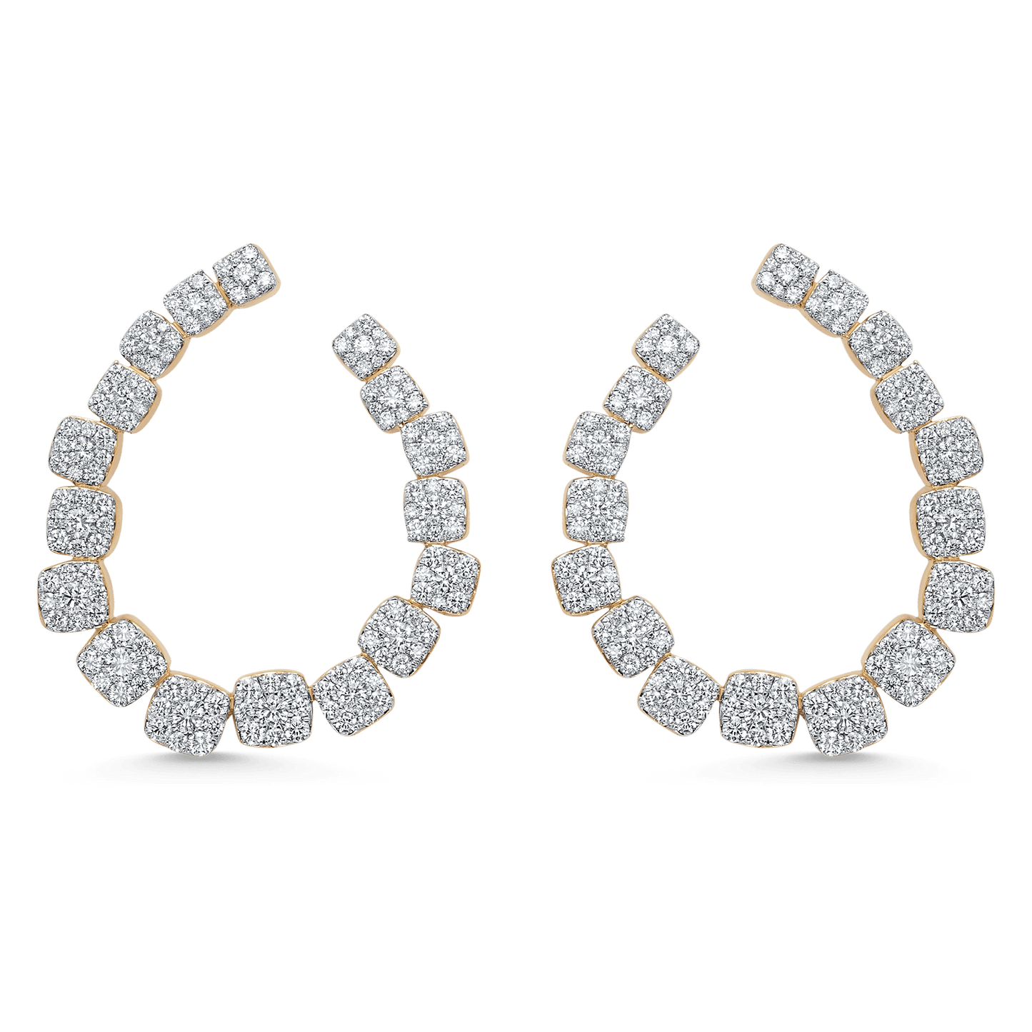 3.81 TCW Round Moissanite Diamond Hoop Earrings - farrellouise