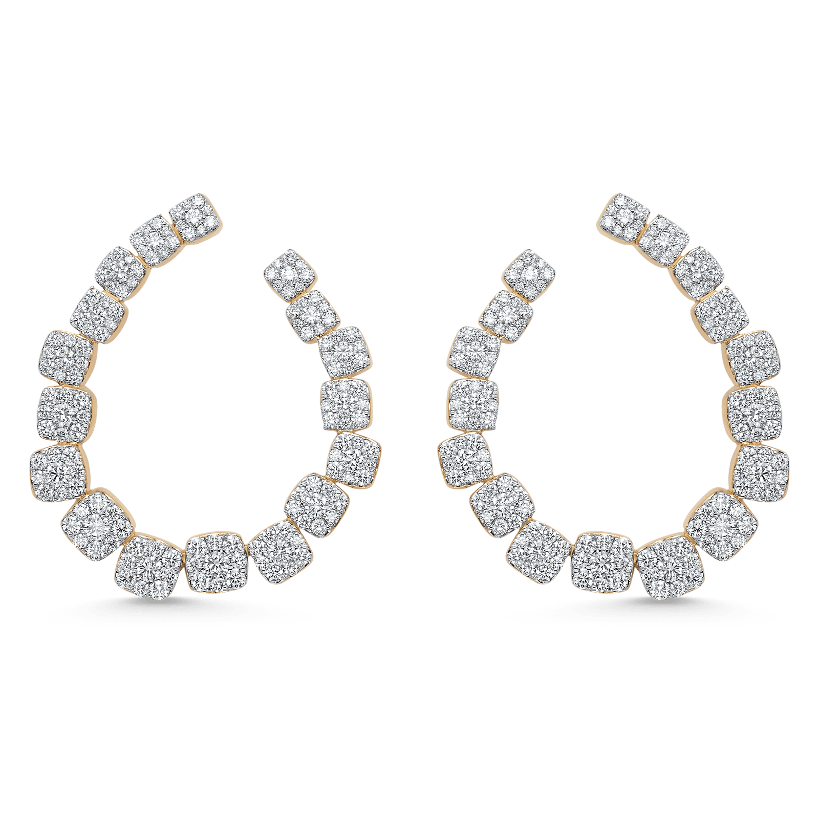 3.81 TCW Round Moissanite Diamond Hoop Earrings - farrellouise