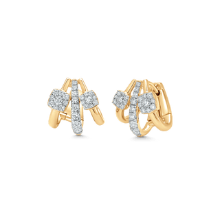 0.75 TCW Round Moissanite Diamond Ear Cuff Earrings - farrellouise