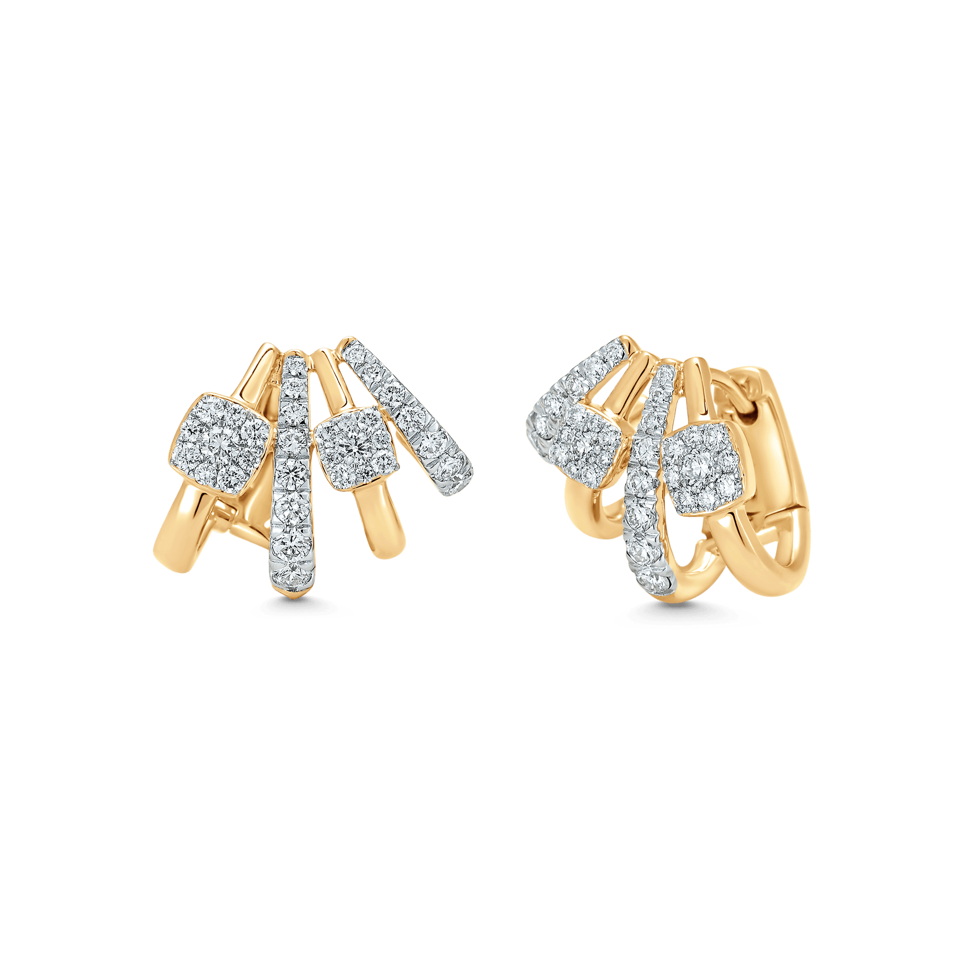 0.98 TCW Round Moissanite Diamond Ear Cuff Earrings - farrellouise