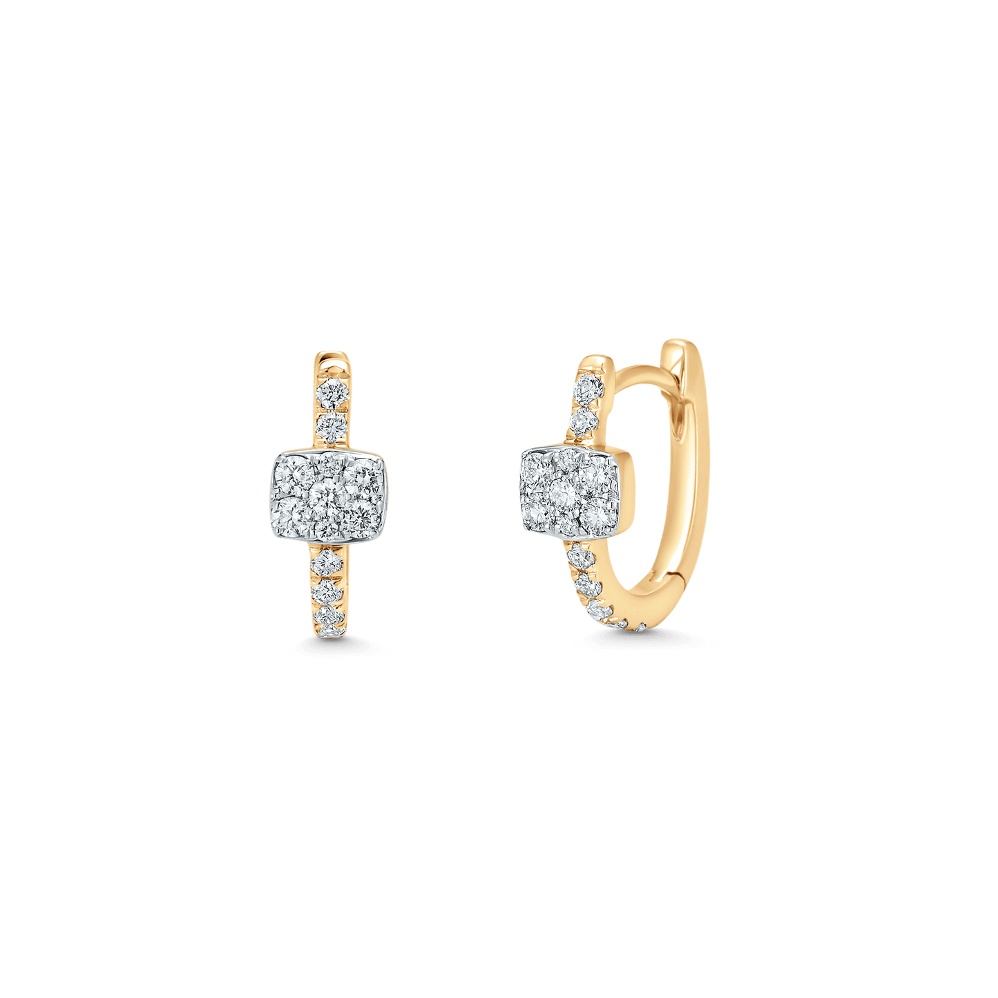 0.35 TCW Round Moissanite Diamond Huggie Earrings - farrellouise
