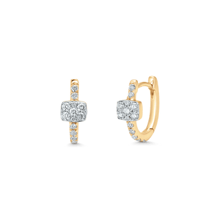 0.35 TCW Round Moissanite Diamond Huggie Earrings - farrellouise