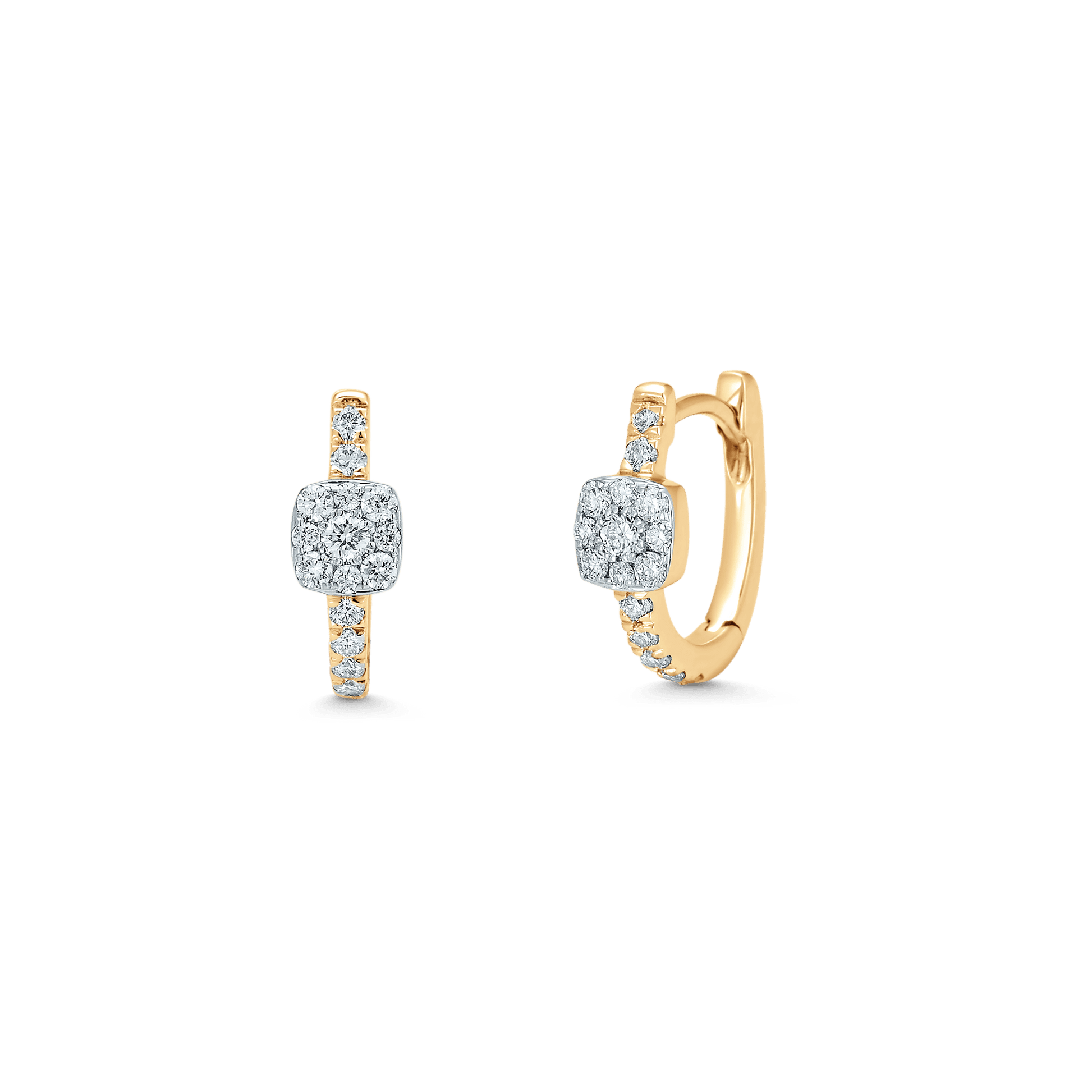 0.33 TCW Round Moissanite Diamond Huggie Earrings - farrellouise