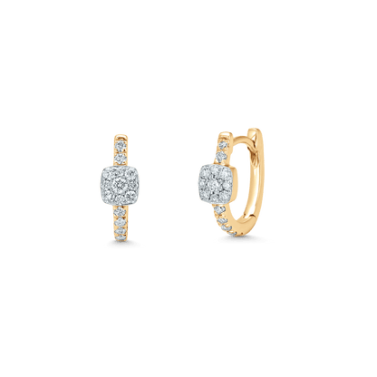 0.33 TCW Round Moissanite Diamond Huggie Earrings - farrellouise
