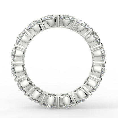 3.84 TCW Round Moissanite Shared Prongs Setting Wedding Band - farrellouise