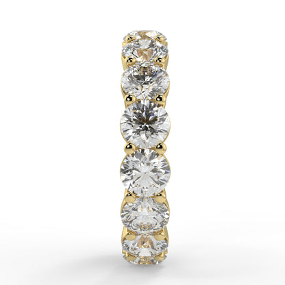 3.84 TCW Round Moissanite Shared Prongs Setting Wedding Band - farrellouise
