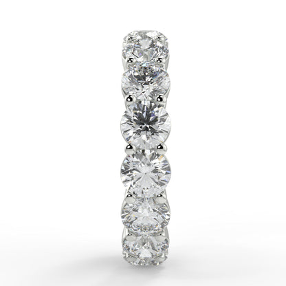 3.84 TCW Round Moissanite Shared Prongs Setting Wedding Band - farrellouise