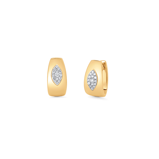 0.16 TCW Round Moissanite Diamond Huggie Earrings - farrellouise
