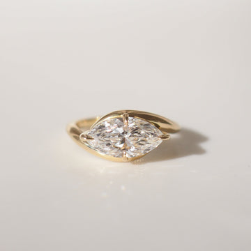 Betty - Marquise Cut Lab Diamond East-West Engagement Ring