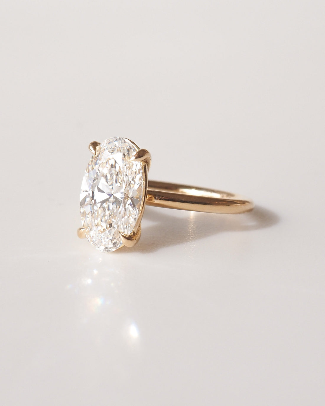 Binnie - Oval Cut Lab Diamond Solitaire Engagement Ring