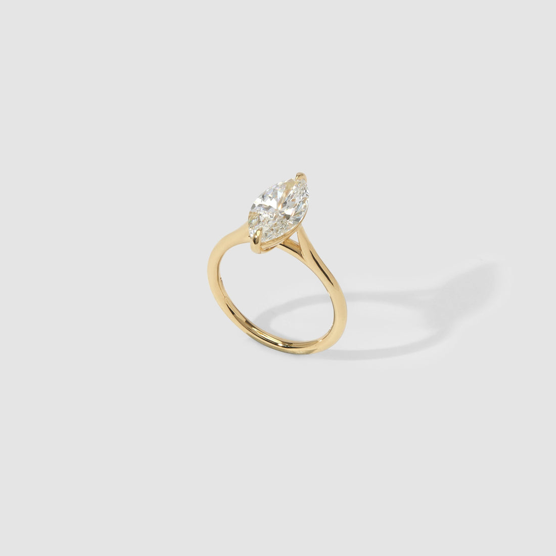 Carrie - Marquise Cut Lab Diamond Solitaire Engagement Ring