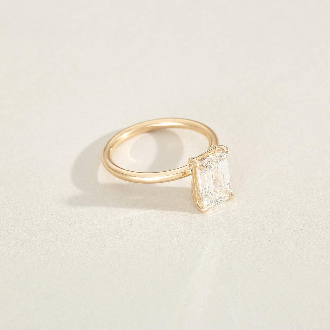 Colleen - Emerald Cut Lab Diamond Solitaire Engagement Ring