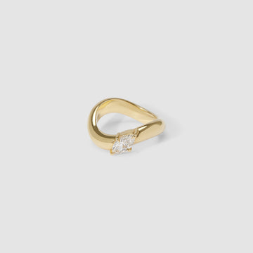 Dandy - Marquise Cut Lab Diamond Tilted Solitaire Engagement Ring