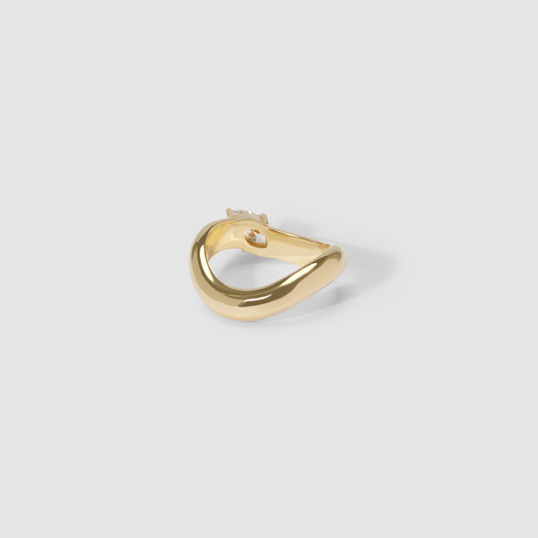 Dandy - Marquise Cut Lab Diamond Tilted Solitaire Engagement Ring