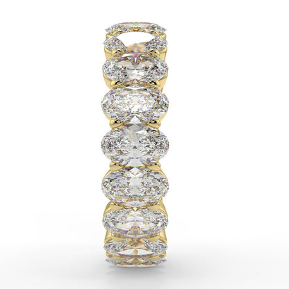 4.60 TCW Oval Moissanite Full Eternity Wedding Band - farrellouise
