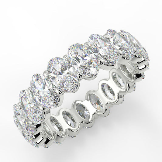 4.60 TCW Oval Moissanite Full Eternity Wedding Band - farrellouise