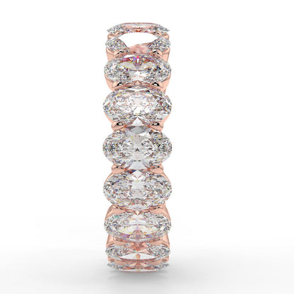 4.60 TCW Oval Moissanite Full Eternity Wedding Band - farrellouise
