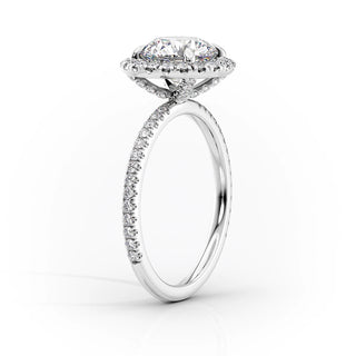 1.50 CT Pear Moissanite Halo Engagement Ring - farrellouise