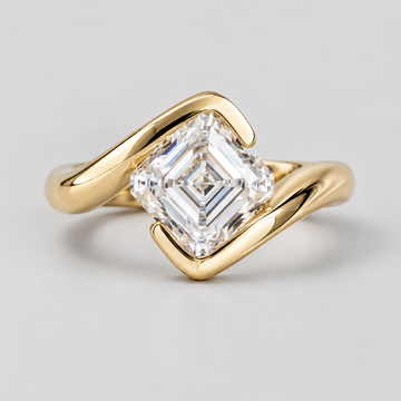 Gerty - Asscher Cut Lab Diamond Rapture Engagement Ring