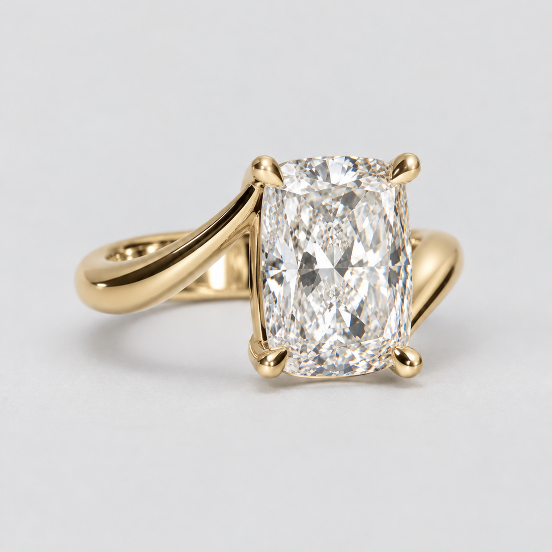 Hilary - Elongated Cushion Cut Lab Diamond Rapture Engagement Ring