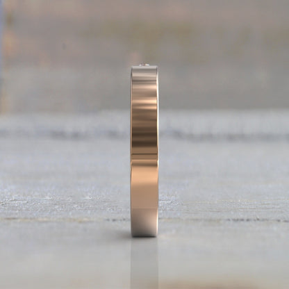 0.02 TCW Round Moissanite Flush Wedding Band - farrellouise