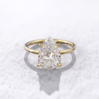 2.50 CT Pear Moissanite Solitaire Engagement Ring - farrellouise