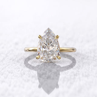 2.50 CT Pear Moissanite Solitaire Engagement Ring - farrellouise