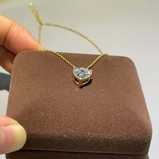 1.0 TCW Heart Moissanite Diamond Solitaire Necklace - farrellouise