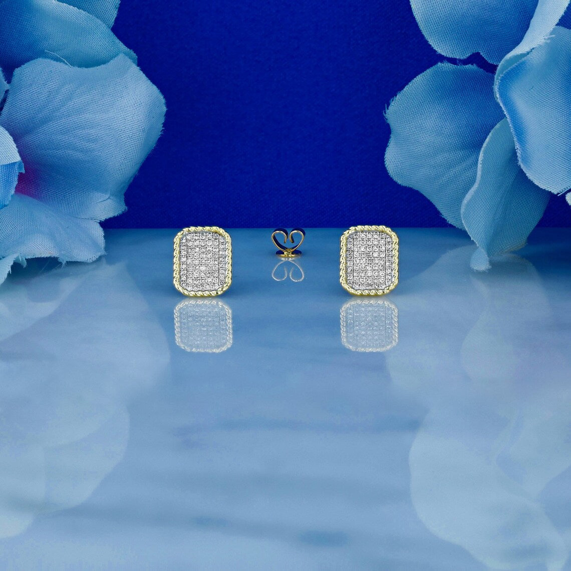 0.37 TCW Round Moissanite Diamond Stud Earrings - farrellouise